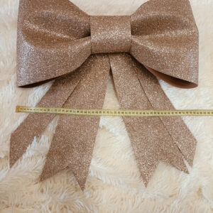 Бант золотий 55 см , бант глітерний, бант великий