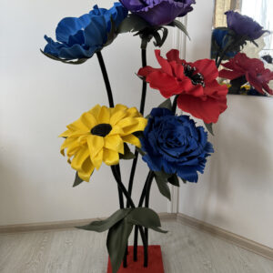 Ростова квітка-конструктор з фоамірану (130 см, повністю розбірна, вологостійка)