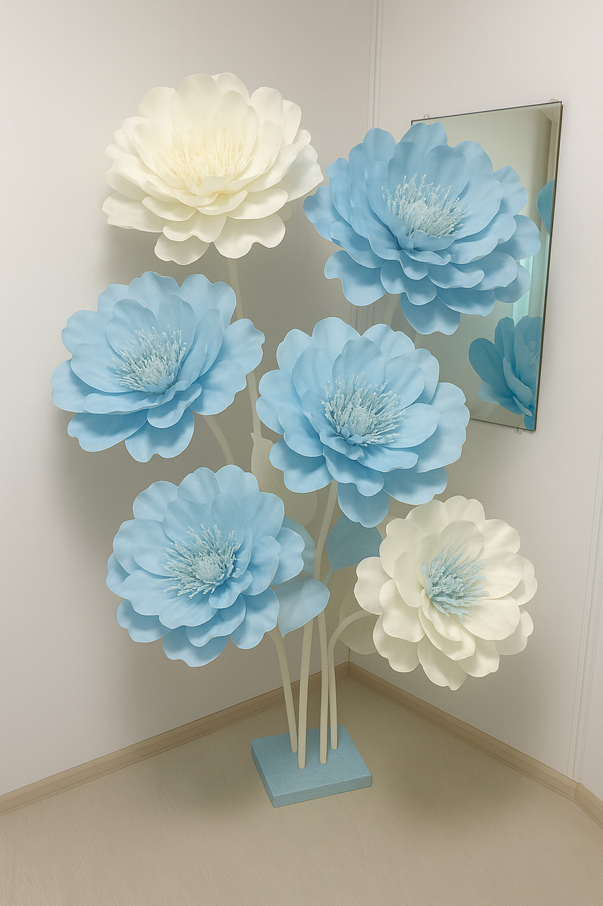 Ростові квіти в зимовій гамі для фотозон та вітрин (180 см, вологостійкі) - Зображення 4