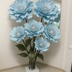 Ростові квіти в зимовій гамі для фотозон та вітрин (180 см, вологостійкі)