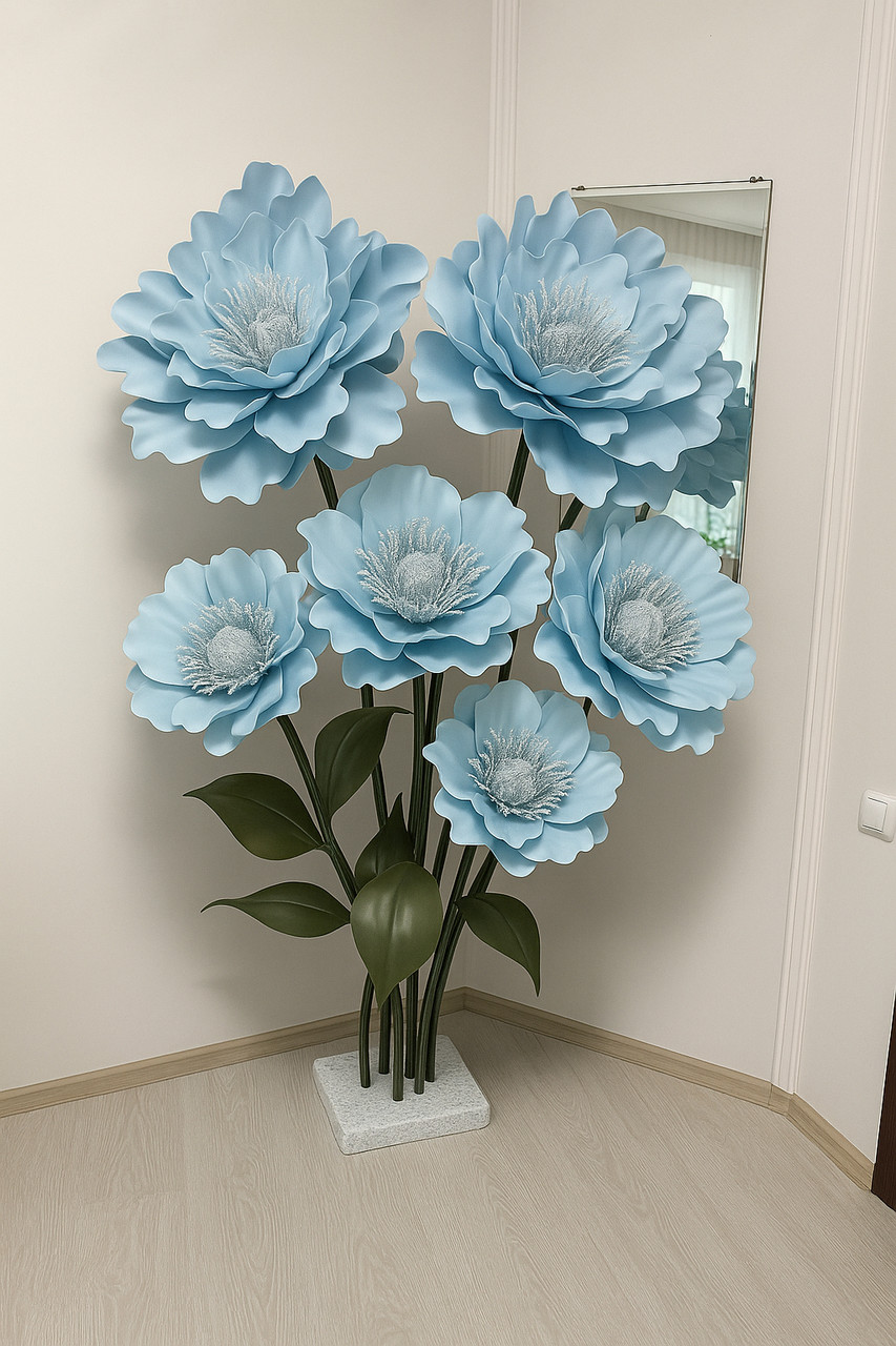 Ростові квіти в зимовій гамі для фотозон та вітрин (180 см, вологостійкі)