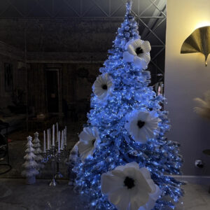 Комплект декоративних квітів на ялинку (5 шт., вологостійкі)