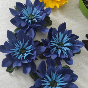 Декоративна синя волошка для вітрин та фасадів (35 см, вологостійка)