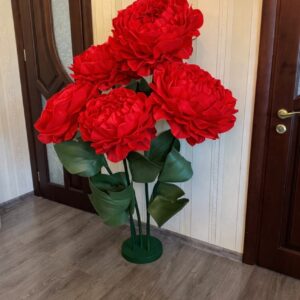 Композиція Ростові Піони та Троянди (180 см, 5 шт) — елітний декор